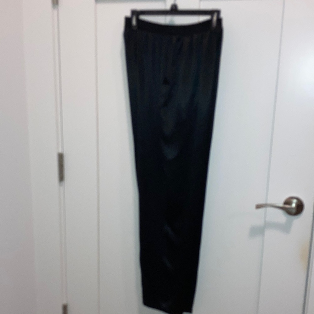 Womens black silk pants. Lauren Alexander.